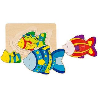 goki  Puzzle Schichtenpuzzle Fisch (11Teile) 