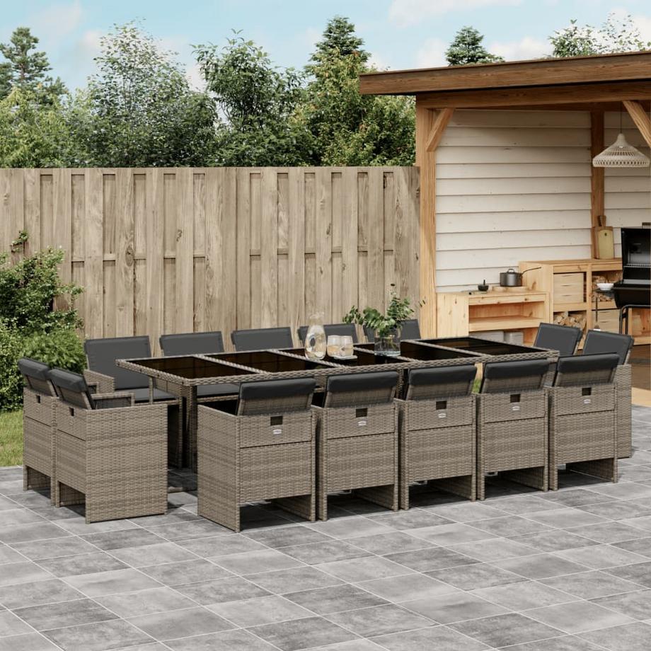 VidaXL set da pranzo da giardino Polirattan  