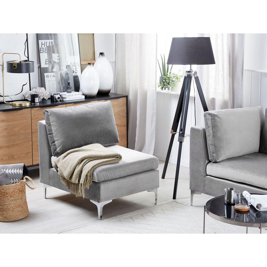 Beliani Module fauteuil en Velours Moderne EVJA  