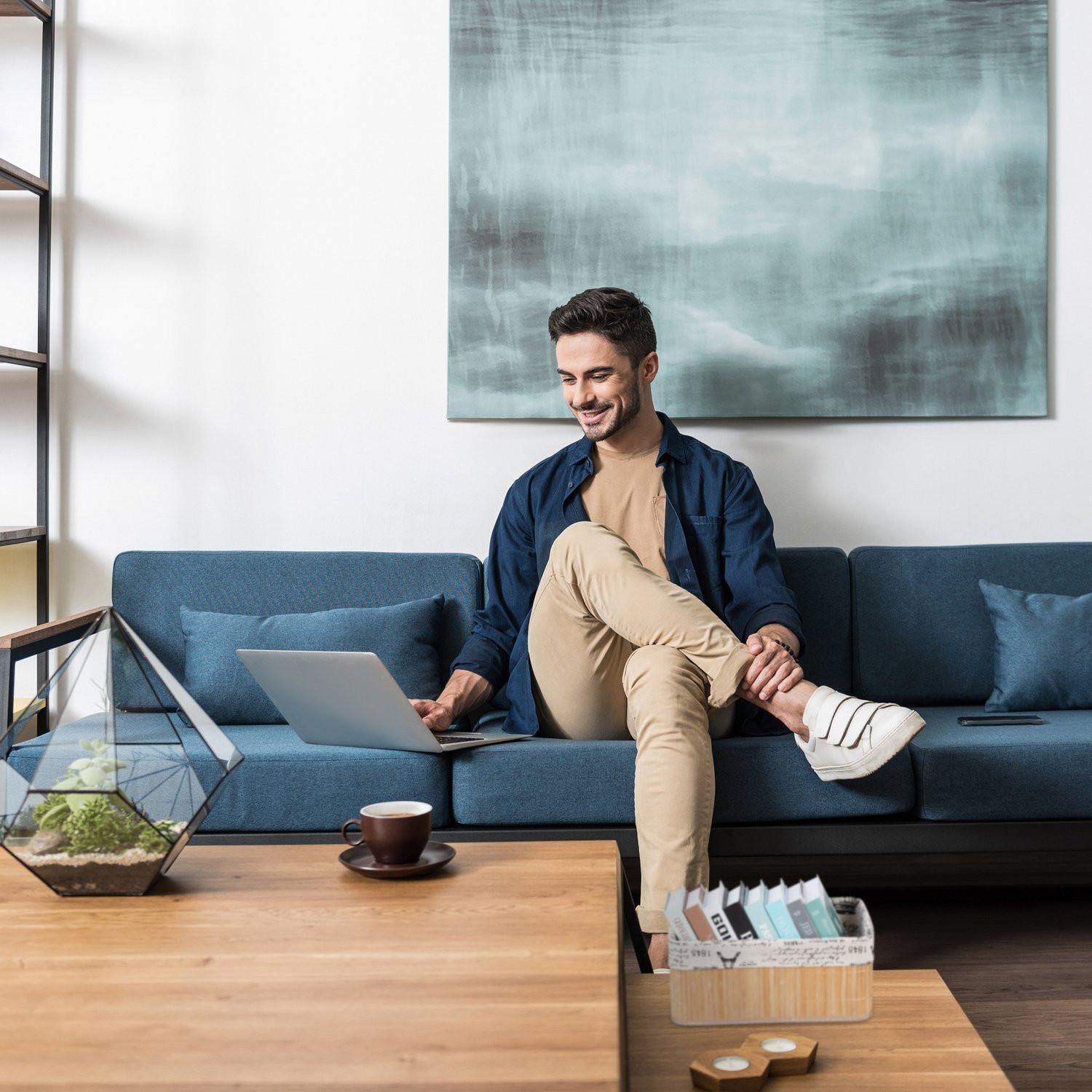 B2X Cestino portaoggetti in bambù con stampa  