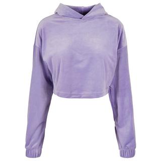 URBAN CLASSICS Cropped Velvet Oversized Hoodie  
