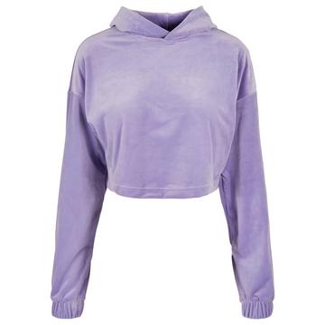 sweatshirt à capuche grandes tailles cropped velvet oversized