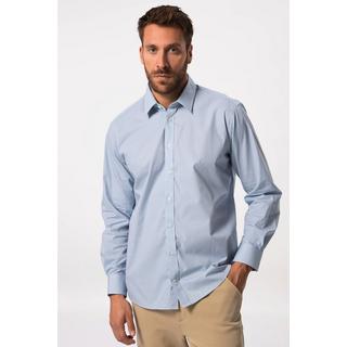 JP1880  Camicia dalla vestibilità comoda per l'ufficio con colletto ad apertura inglese, maniche lunghe e fantasia minimalista, fino alla tg. 8XL 