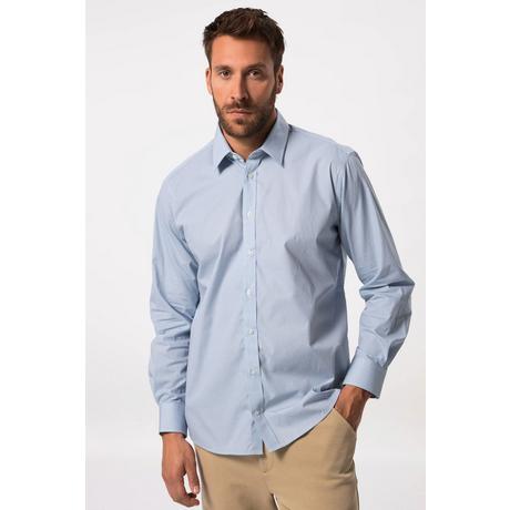 JP1880  Chemise de ville à manches longues, motif minimaliste et col Kent - coupe Comfort Fit, jusqu'au 8XL 