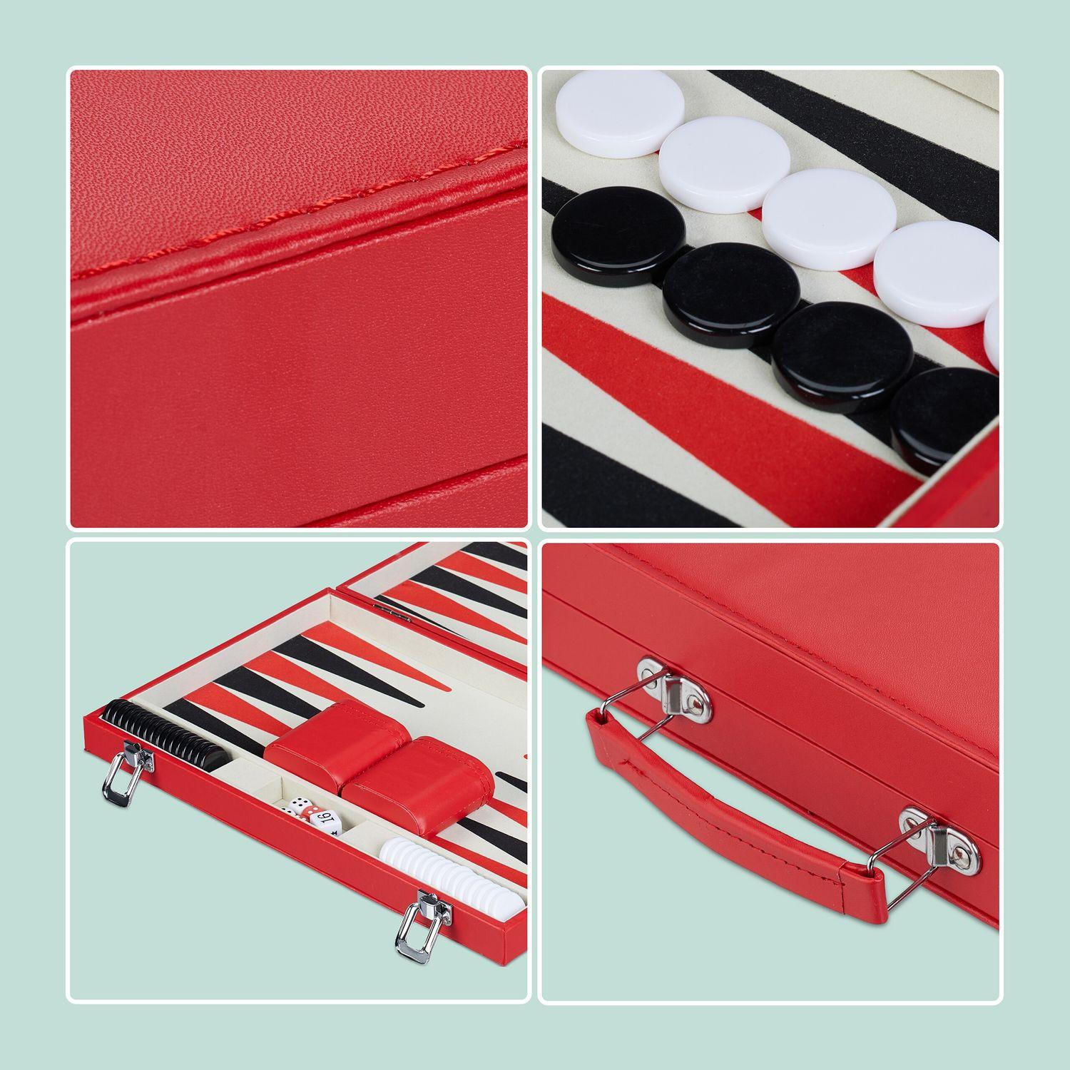 Northio  Borsa rossa per il backgammon 