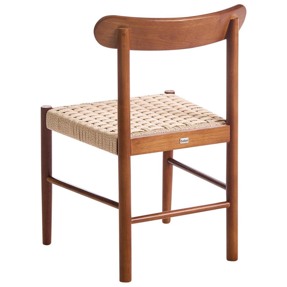 Beliani Lot de 2 chaises de salle à manger en Bois d'hévéa Boho EAGAN  