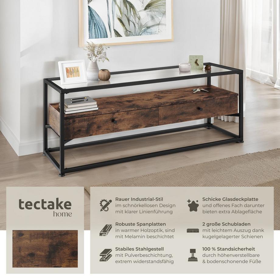 Tectake Sideboard Maidenhead Industrial Style Holz und Stahl  