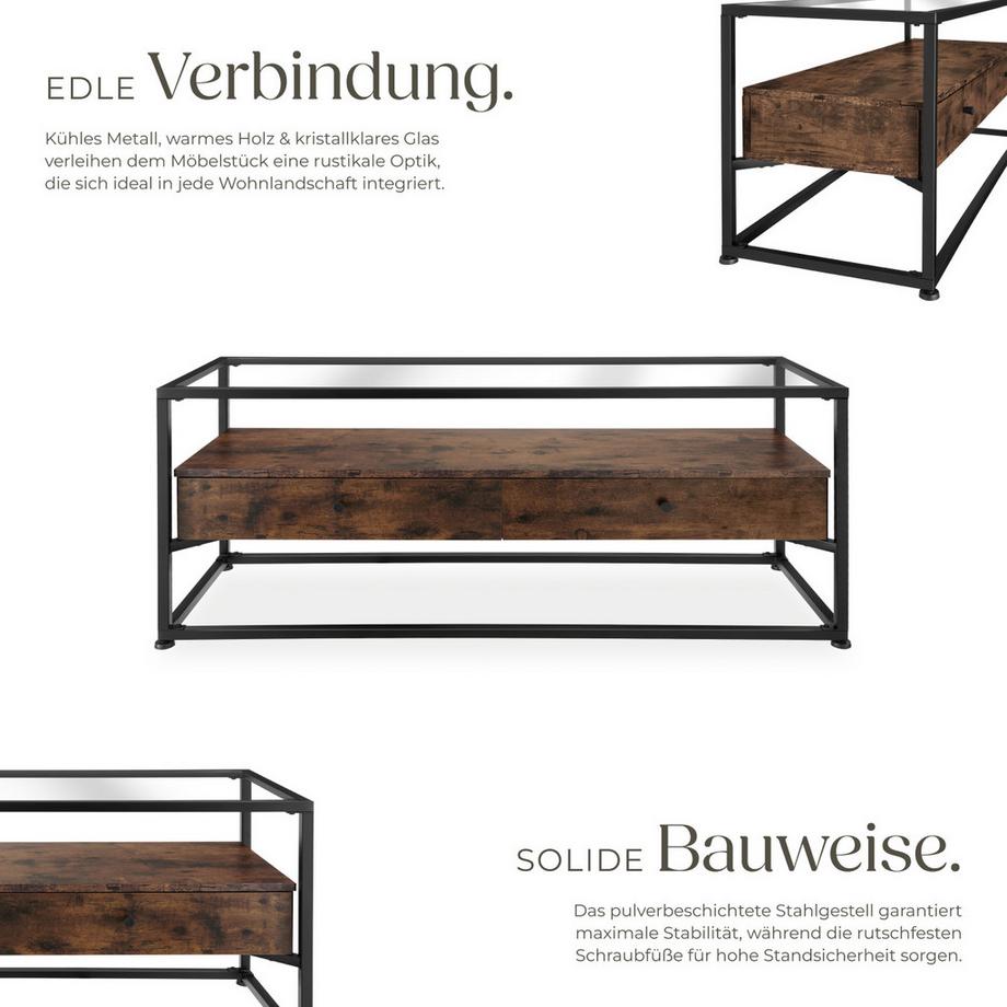 Tectake Sideboard Maidenhead Industrial Style Holz und Stahl  