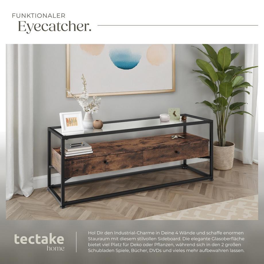 Tectake Sideboard Maidenhead Industrial Style Holz und Stahl  