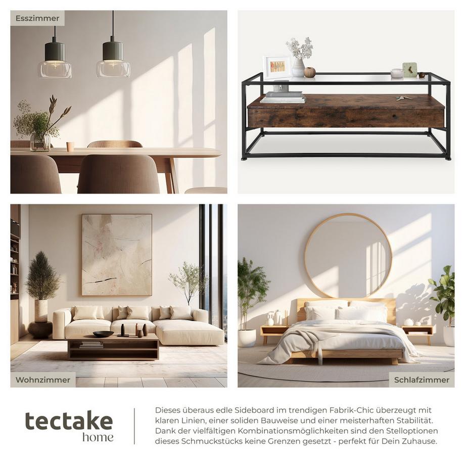 Tectake Credenza Maidenhead 121,5x41,5x50,5cm  