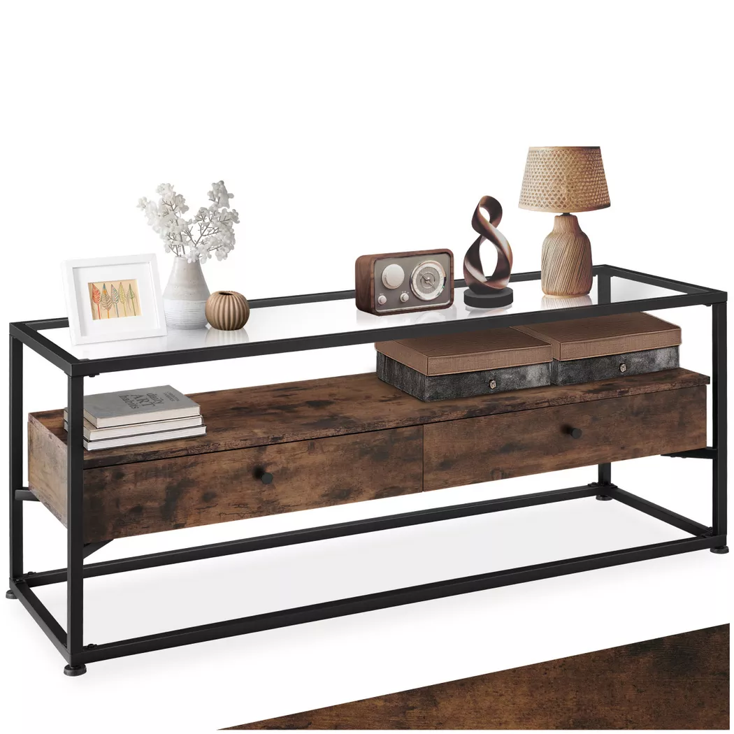 Tectake - Buffet bas MAIDENHEAD style industriel, 41cm, Marron
