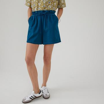 Shorts mit gerafftem Taillenbund