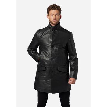 Manteau en cuir pour homme Veetal, avec empiècement textile amovible