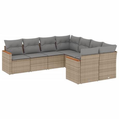 VidaXL set divano da giardino Polirattan  