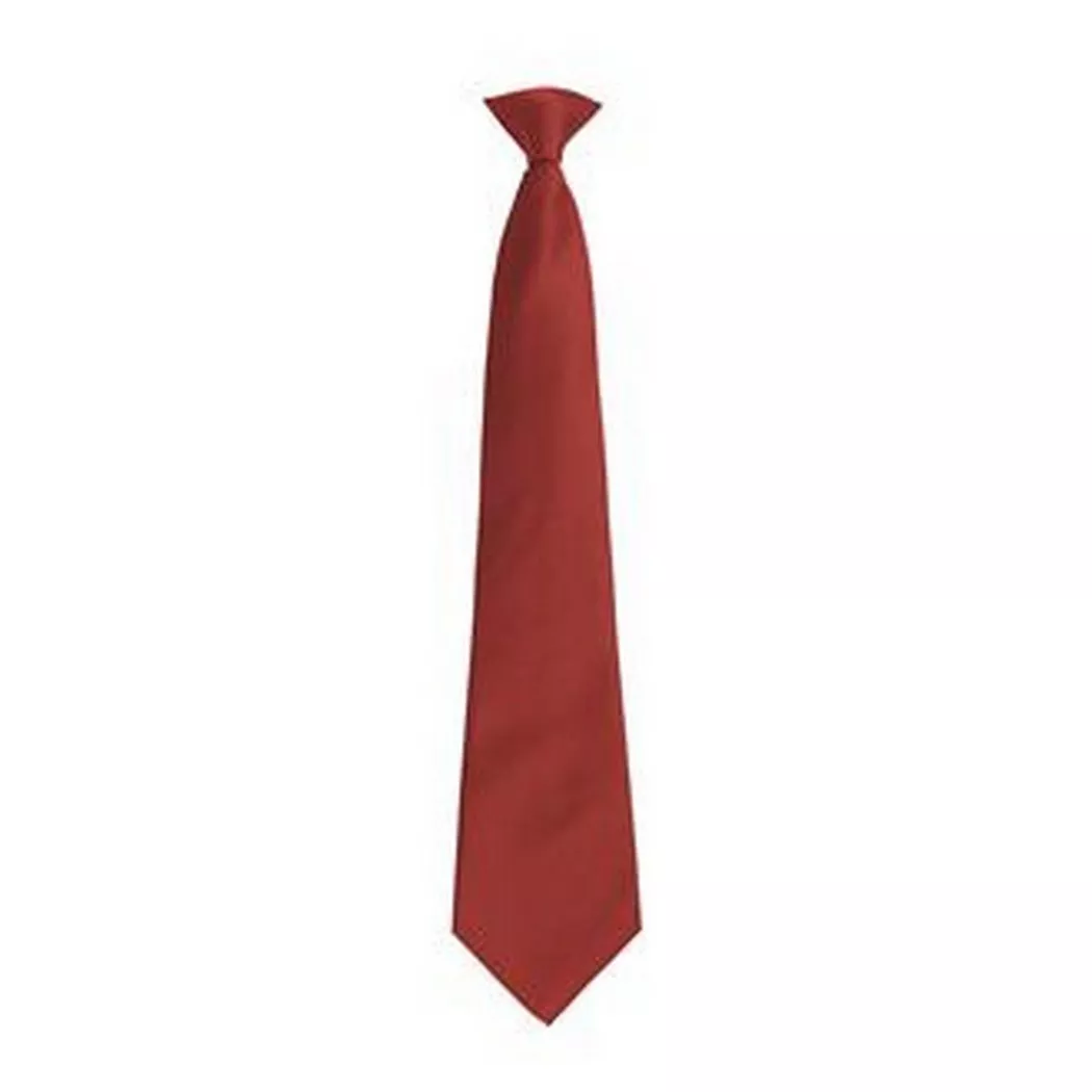 PREMIER - ClipOnKrawatte, verschiedene Farben, für Herren, Weinrot, Größe ONESIZE