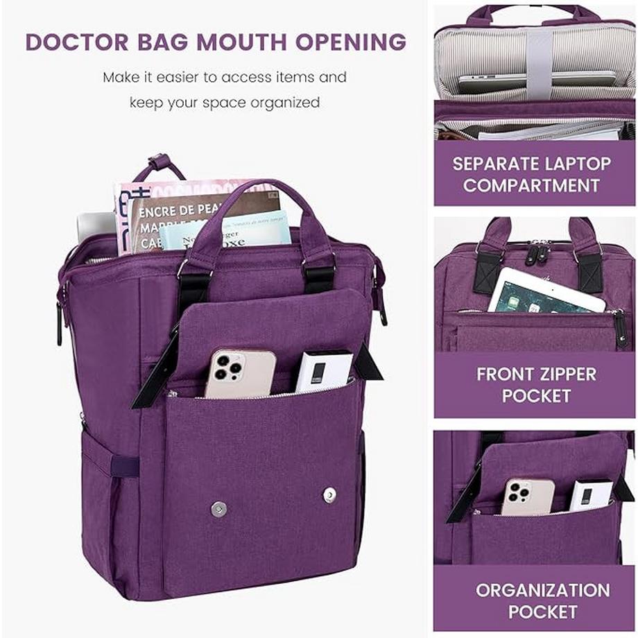 Only-bags.store Sac à dos élégant pour petit ordinateur portable avec sangles réglables et compartiments multiples  