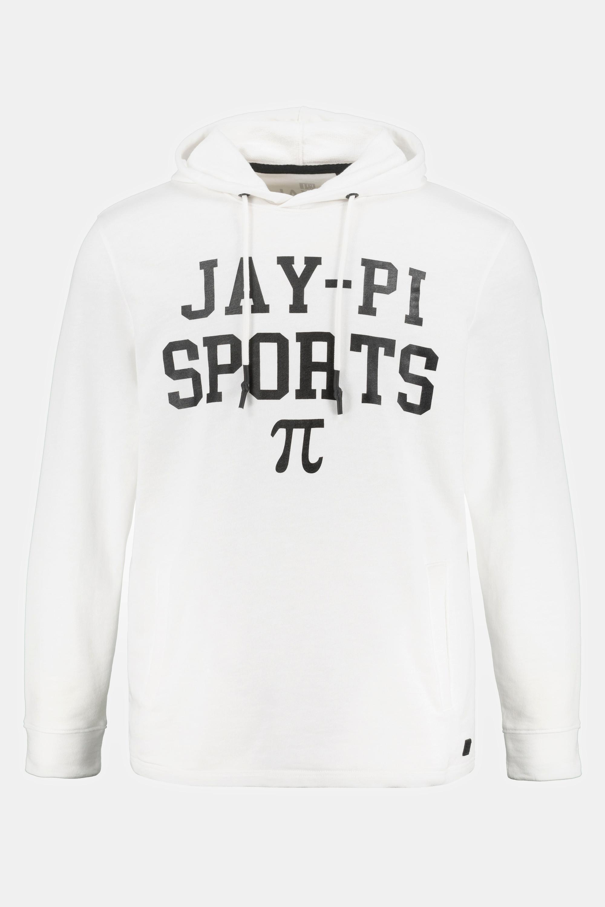 JP1880  Maglia in jersey fiammato con cappuccio e stampa "JAY-PI" 