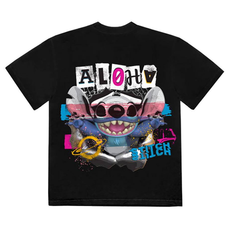 Lilo & Stitch Aloha Stitch T-Shirt Stampa Posteriore  