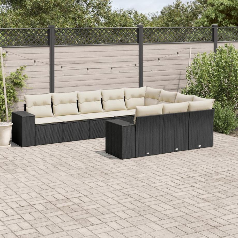 VidaXL Ensemble de canapés de jardin rotin synthétique  
