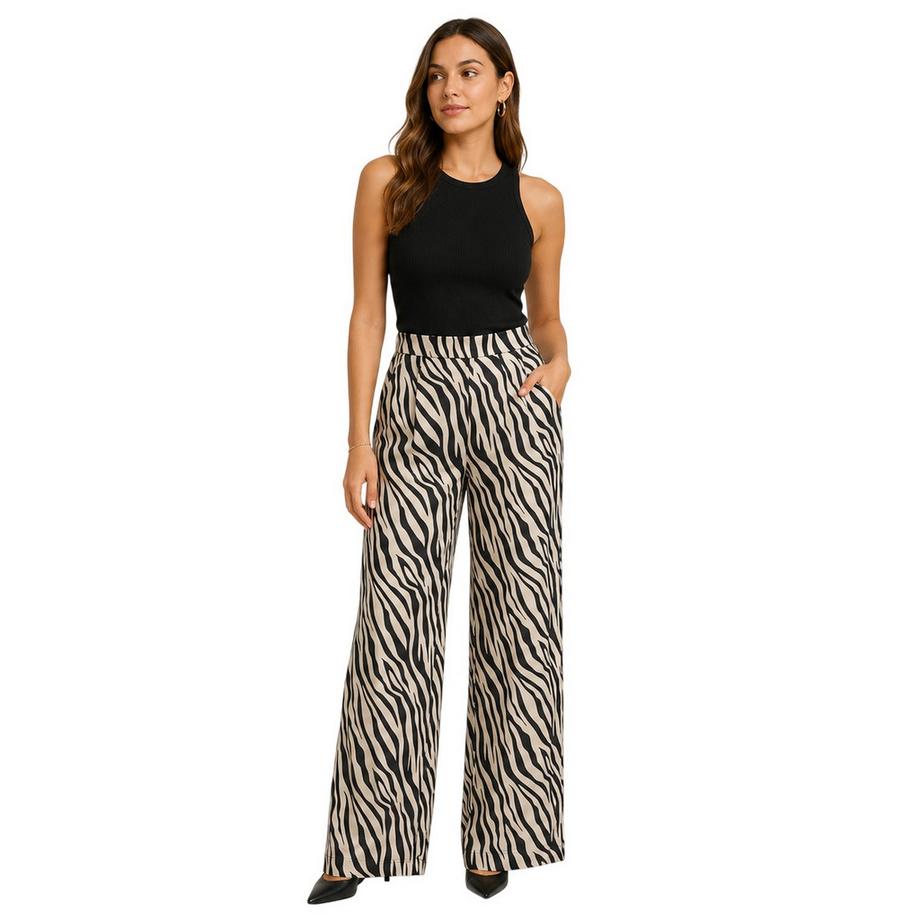 VERO MODA  Pantalon Motiftyle Imprimé Zèbre Lisa 