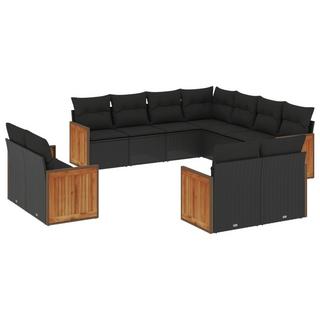 VidaXL set divano da giardino Polirattan  