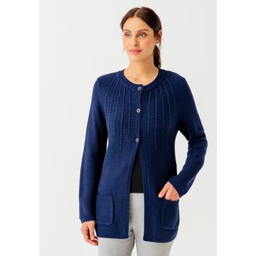 Cardigan maille fantaisie effet ottoman.