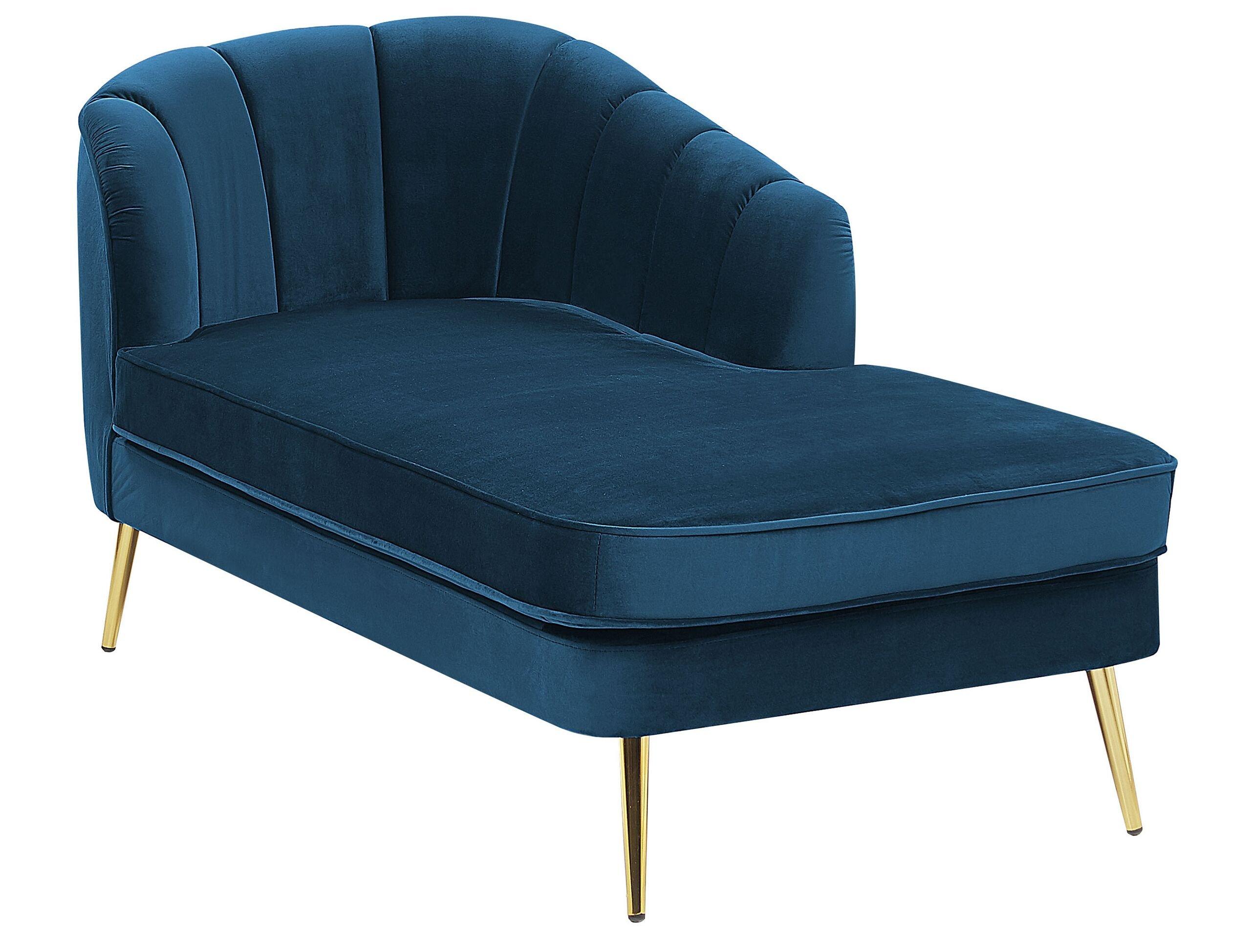 Beliani Chaise longue en Velluto Glamour ALLIER  