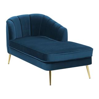 Beliani Chaiselongue aus Samtstoff Glamourös ALLIER  