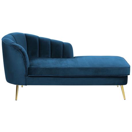 Beliani Chaise longue en Velours Glamour ALLIER  