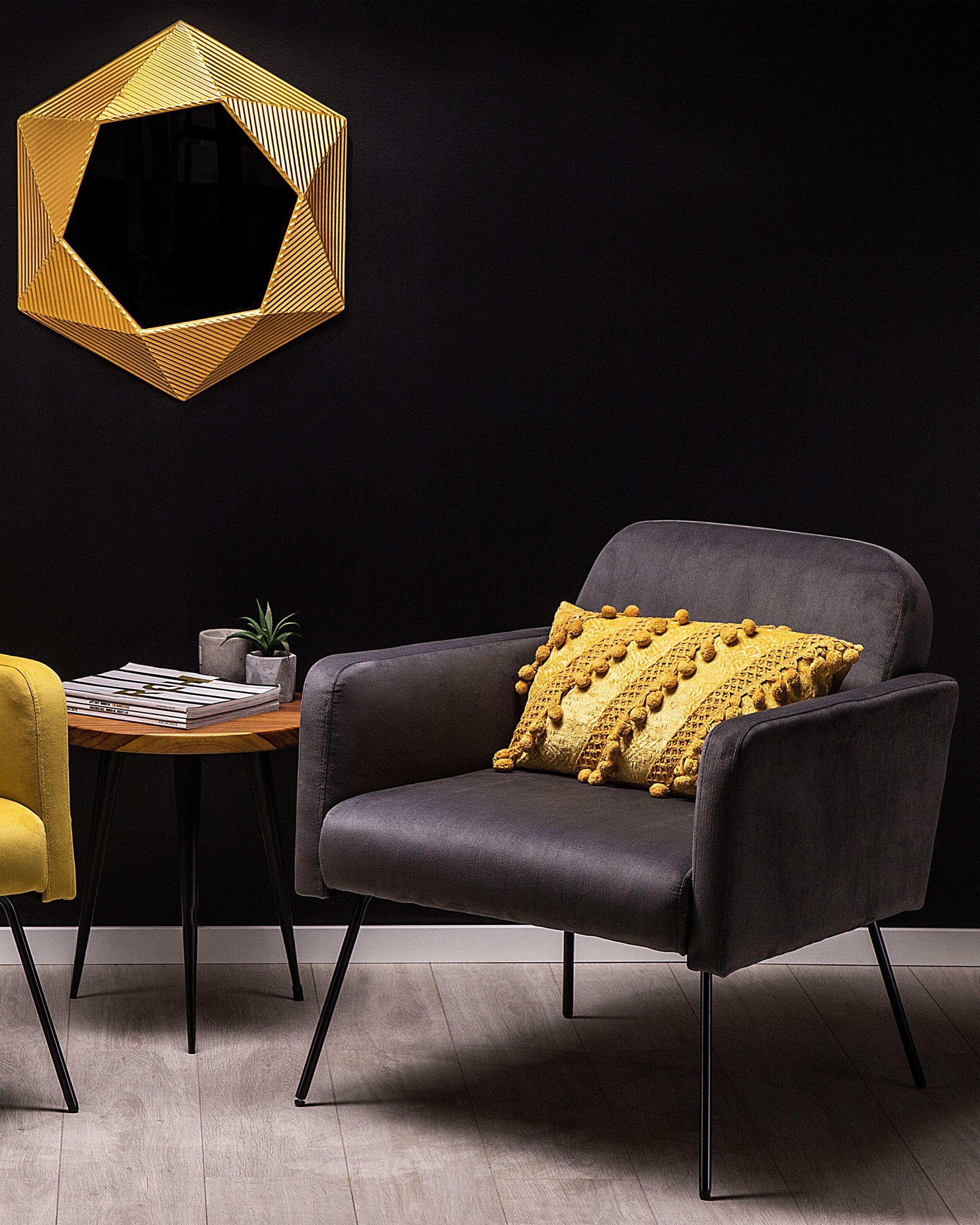 Beliani Sessel aus Samtstoff Modern NARKEN  