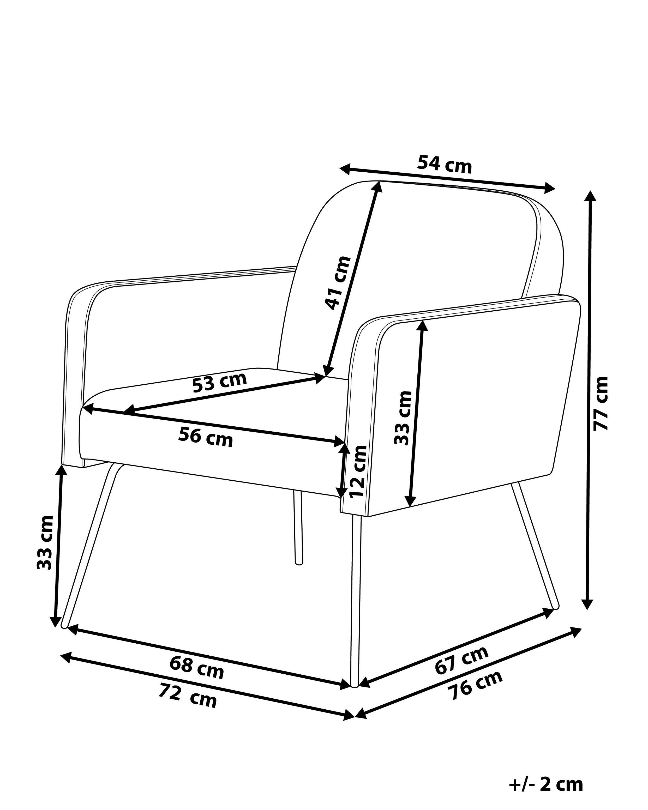 Beliani Sessel aus Samtstoff Modern NARKEN  