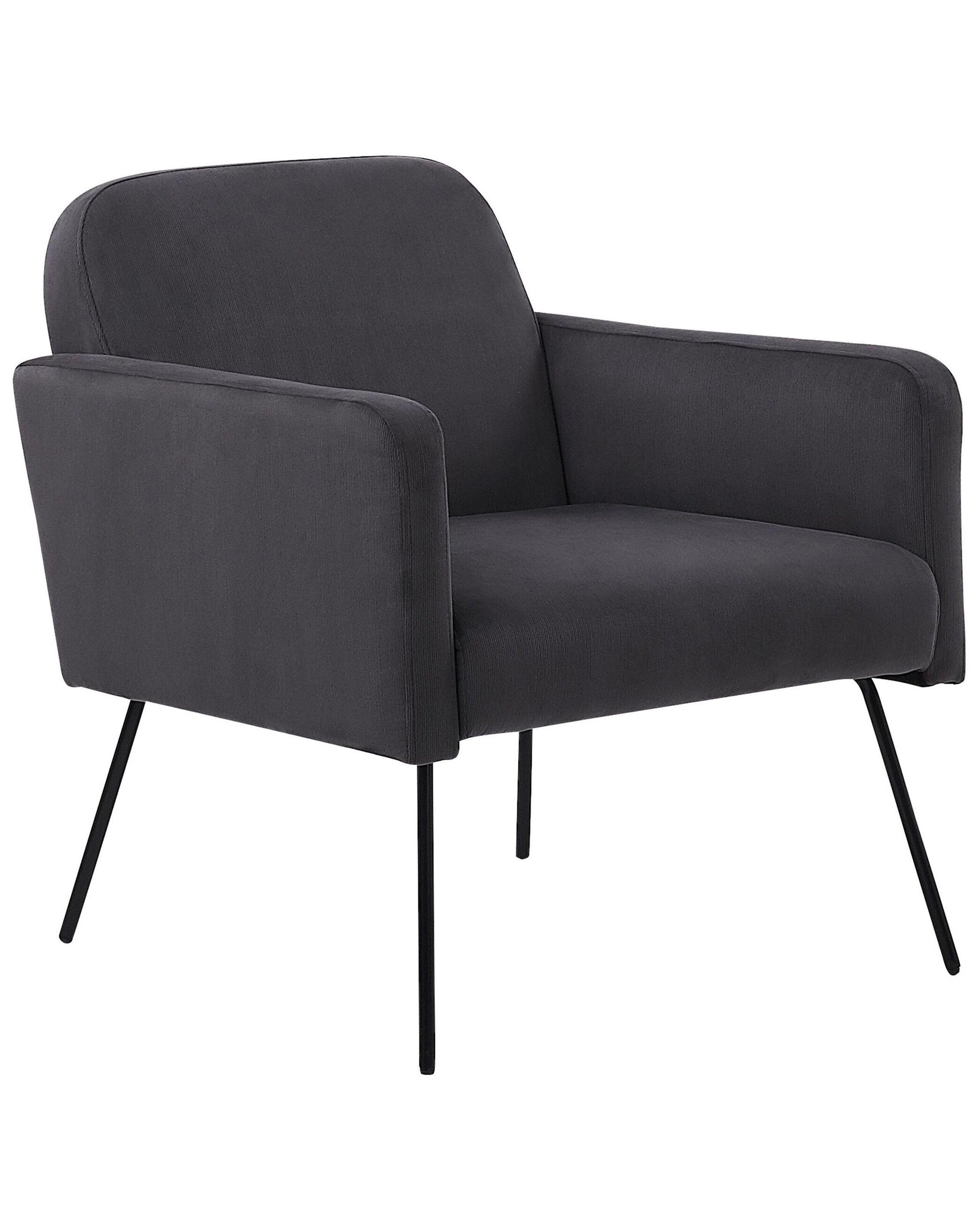 Beliani Fauteuil en Velours Moderne NARKEN  