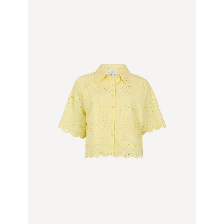APRICOT Chemise Courte Bords Festonnés Broderie  