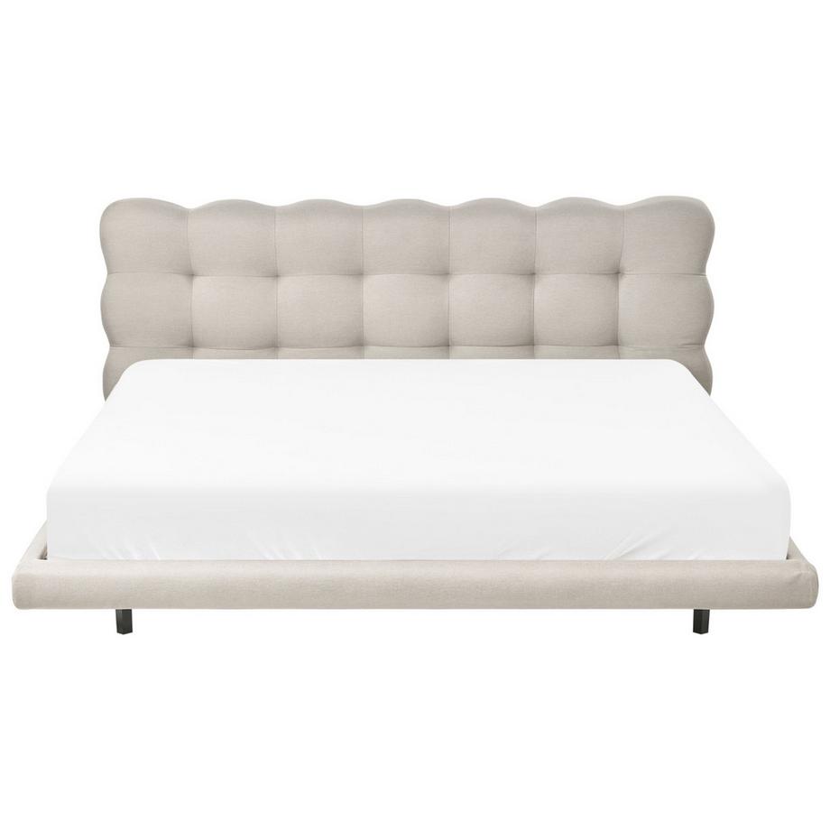 Beliani Bett mit Lattenrost aus Stoff Minimalistisch SOULISSE  