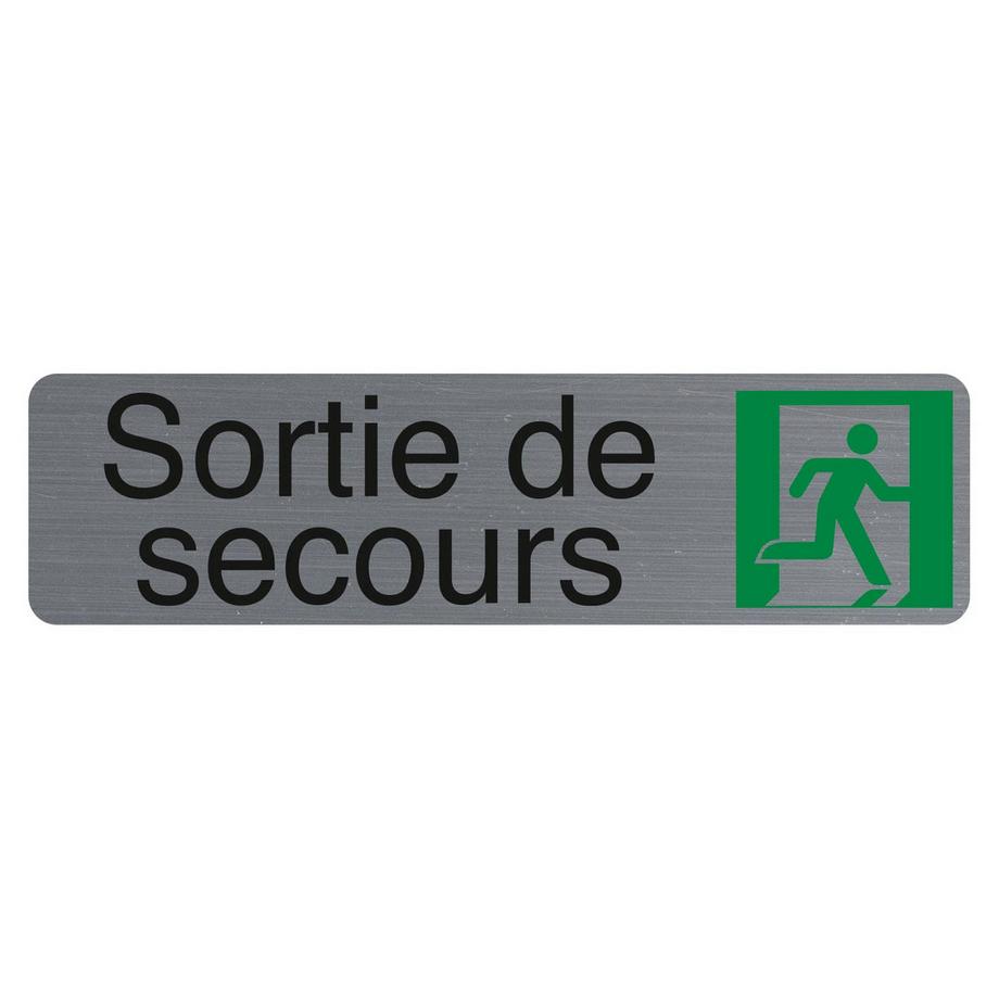 Selbstklebendes Türschild Notausgang FR
