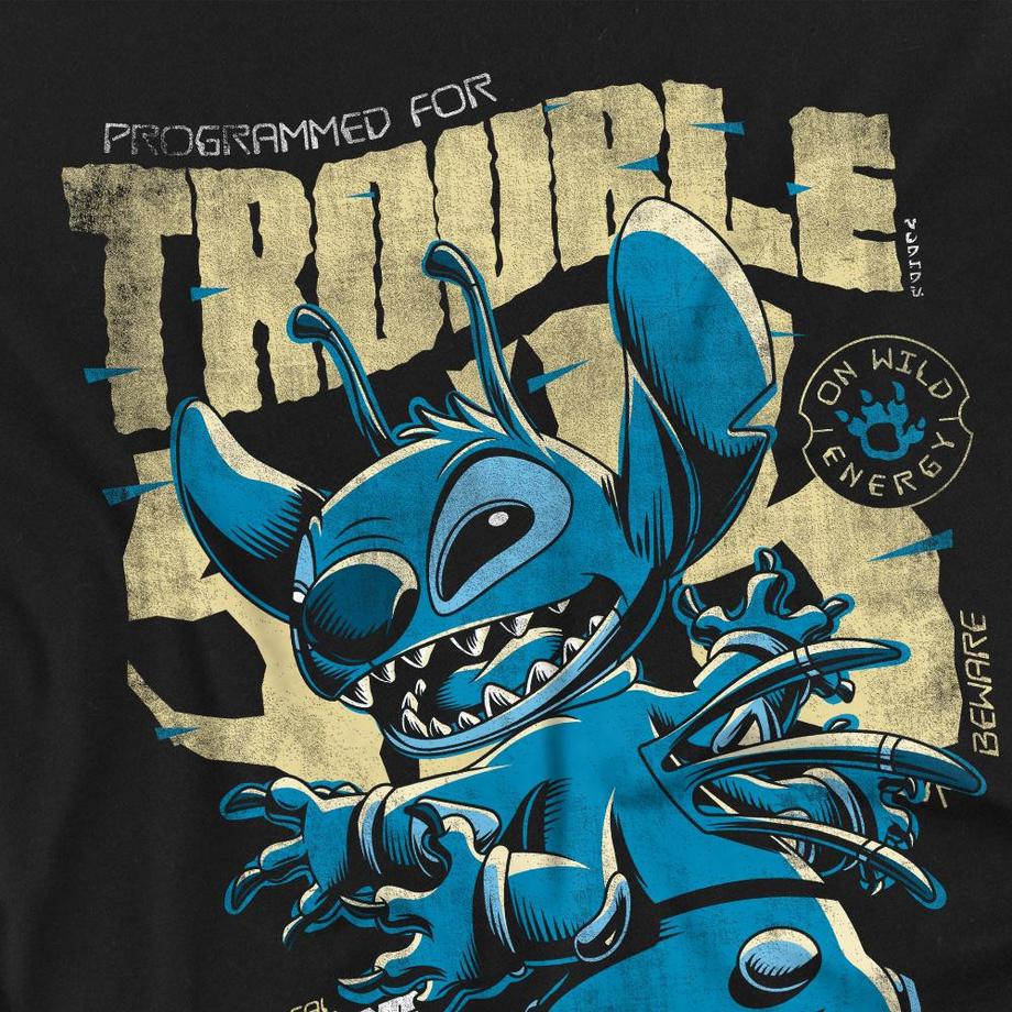 Lilo & Stitch T-Shirt Manches Longues Style Bande Dessinée Trouble  