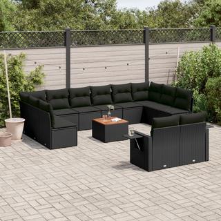 VidaXL set divano da giardino Polirattan  