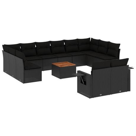 VidaXL set divano da giardino Polirattan  