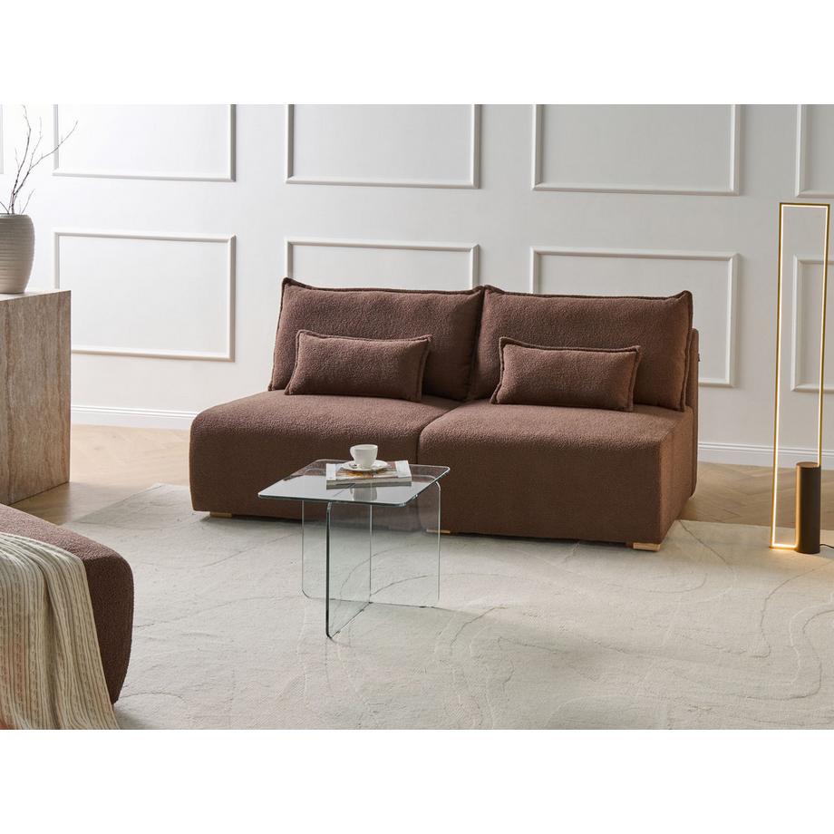 Beliani 3 Sitzer Sofa aus Bouclé Minimalistisch NERBO  