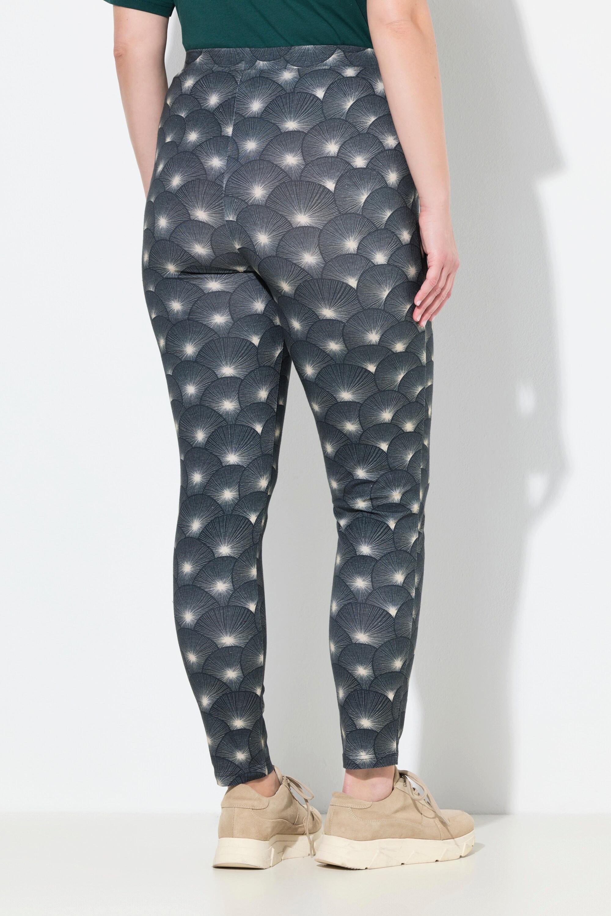 Ulla Popken Leggings stampati gamba aderente cotone biologico  