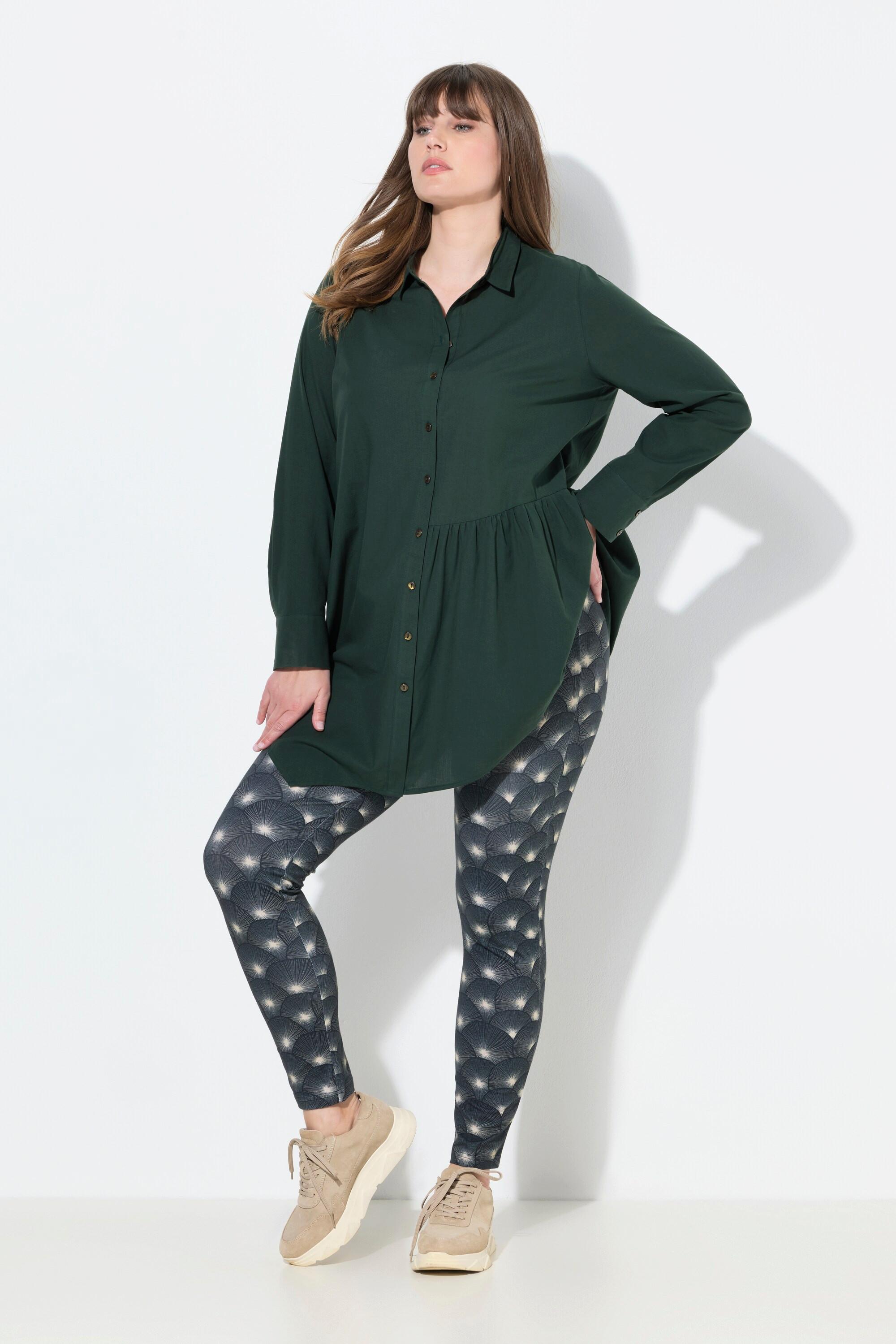 Ulla Popken Leggings stampati gamba aderente cotone biologico  