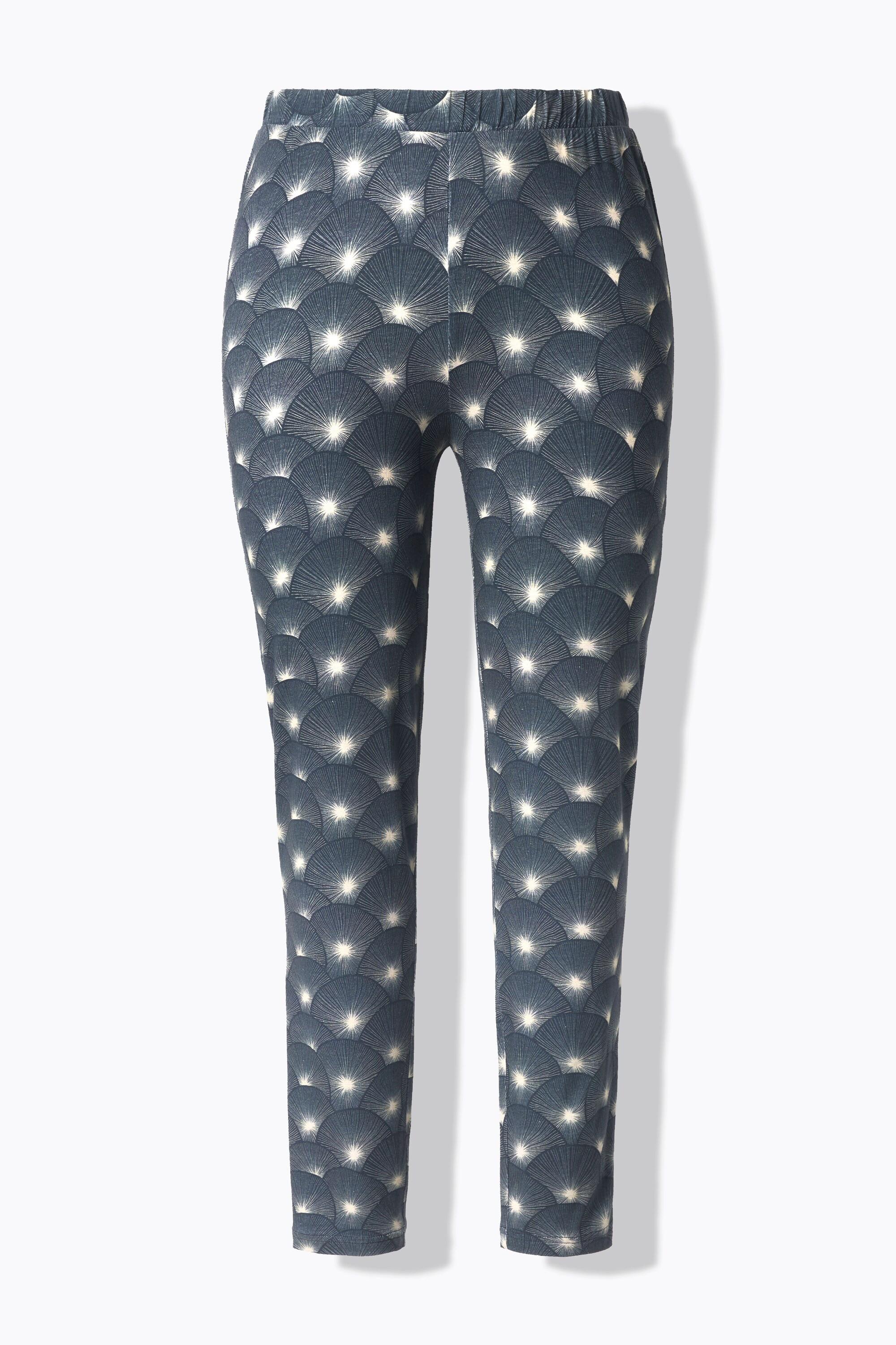Ulla Popken Leggings stampati gamba aderente cotone biologico  