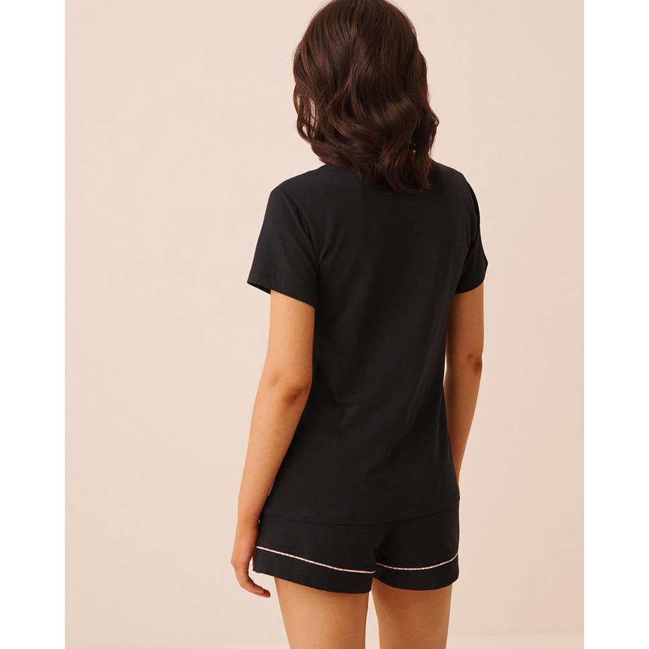 La Vie En Rose Baumwoll T-Shirt Kurzarm  