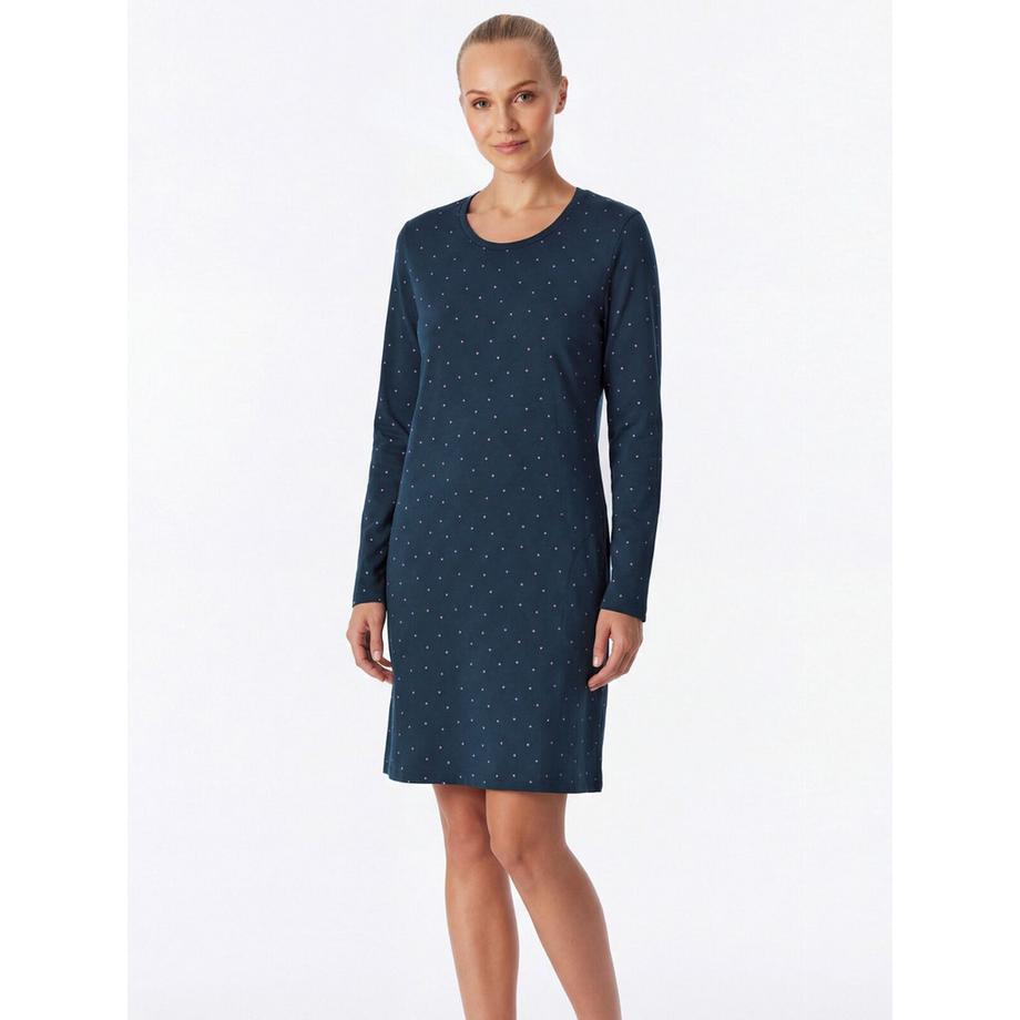 Schiesser Chemise de nuit manches longues avec poches latérales  