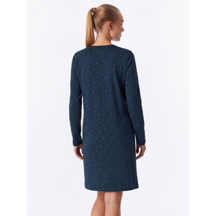 Schiesser Chemise de nuit manches longues avec poches latérales  