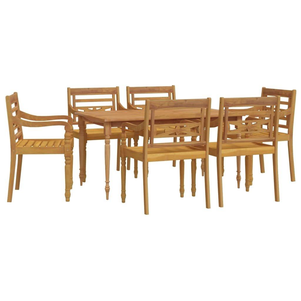 VidaXL set da pranzo da giardino Teak riciclato  