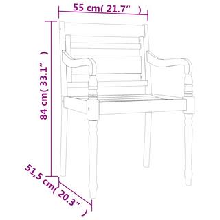 VidaXL set da pranzo da giardino Teak riciclato  