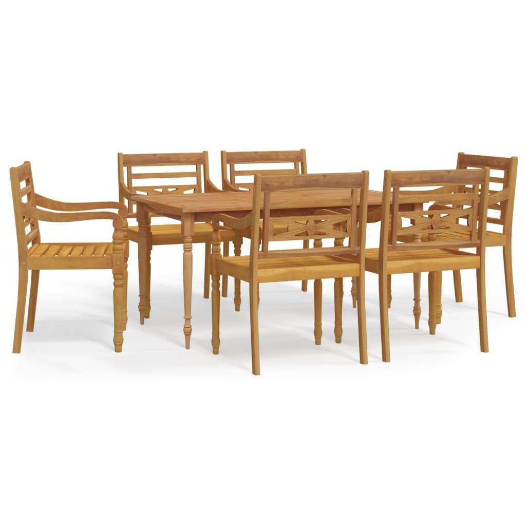 VidaXL set da pranzo da giardino Teak riciclato  