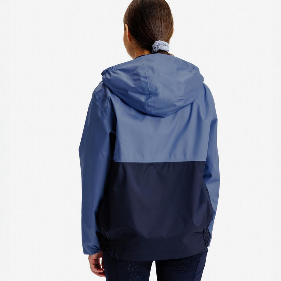 DECATHLON  Wasserdichte Windjacke Junior – Kometblau 