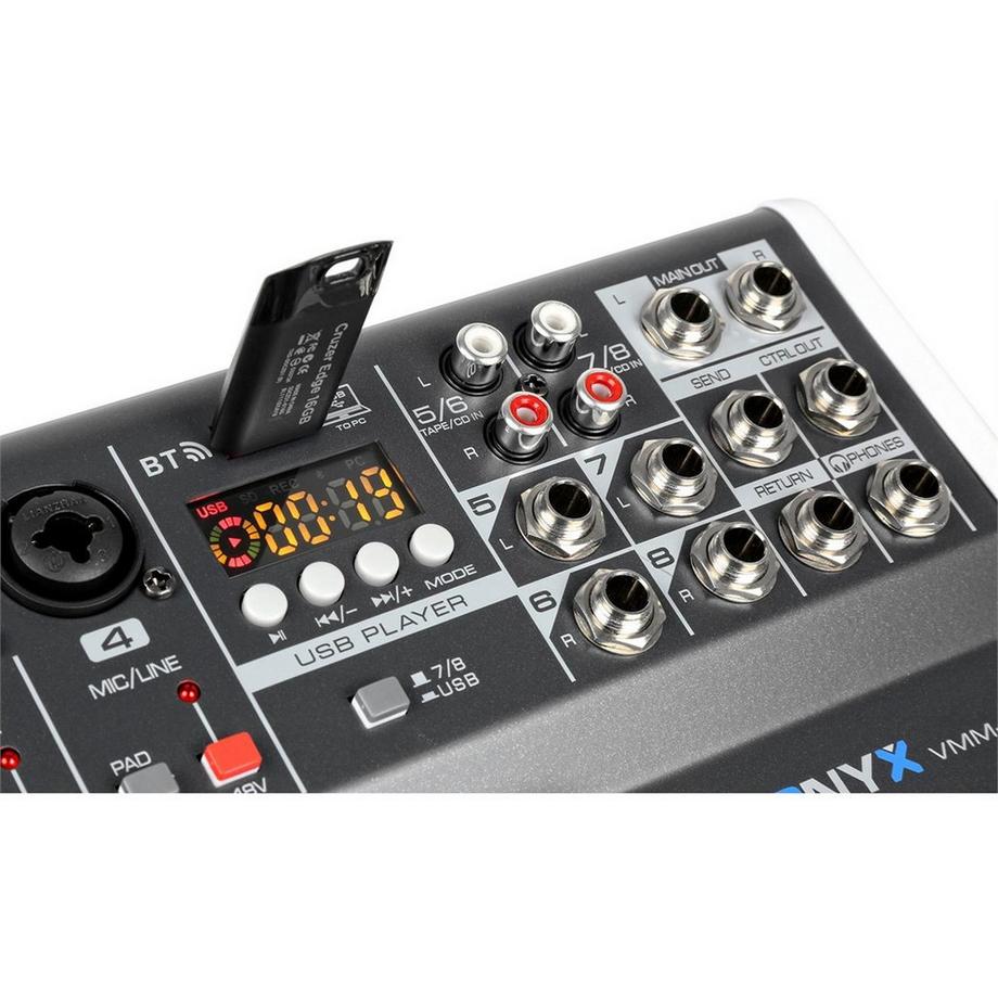 Vonyx  VMM-K802 8-Kanal Mixer, MP3, Echo, USB, REC 